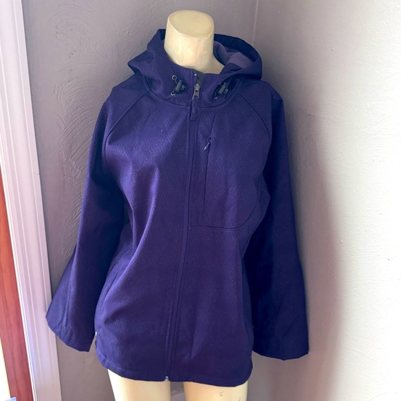 Free country lined  purple hooded jacket size XL women's - Picture 1 of 12